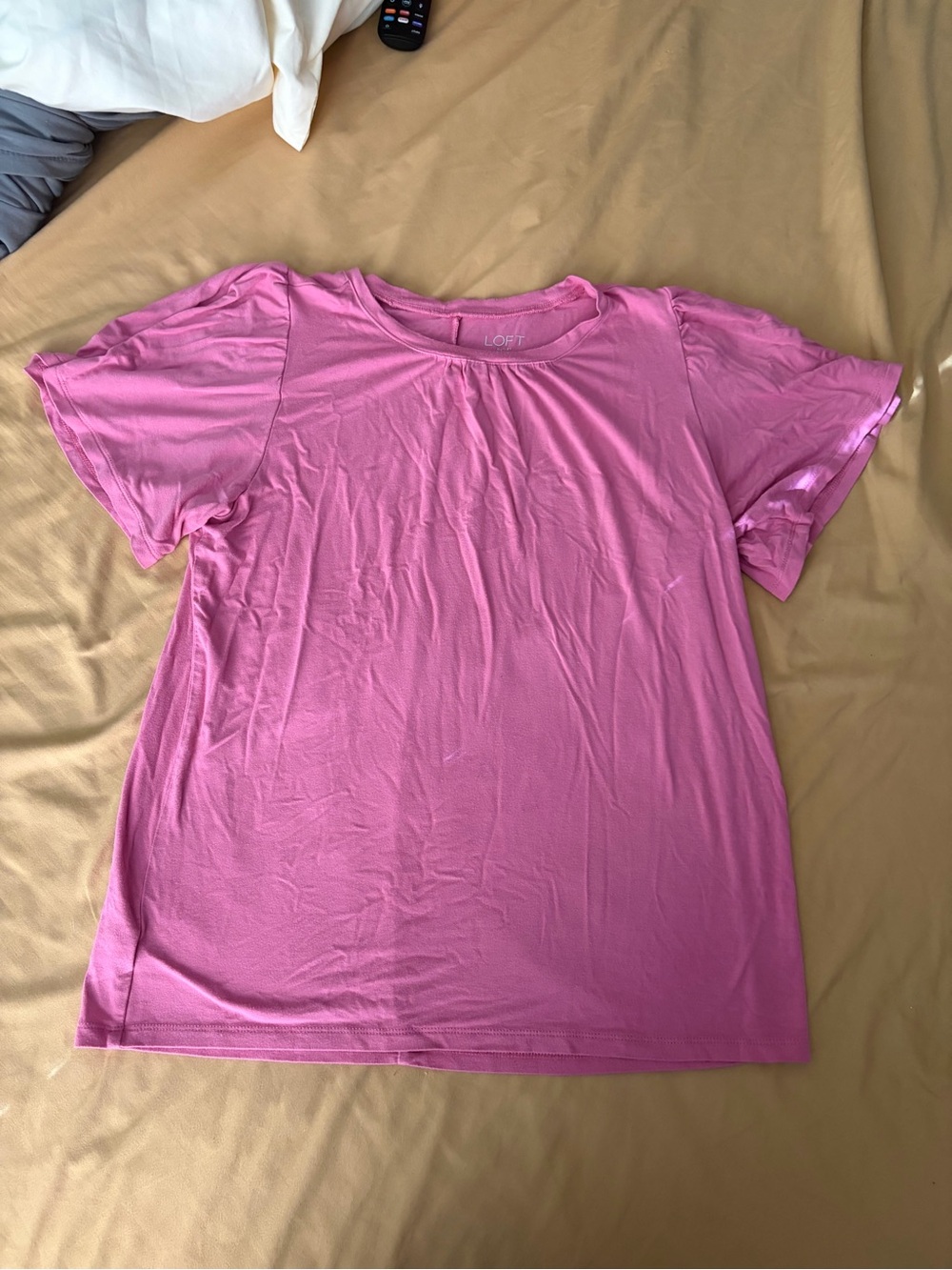 LOFT Pink Short Sleeve Crewneck Tee